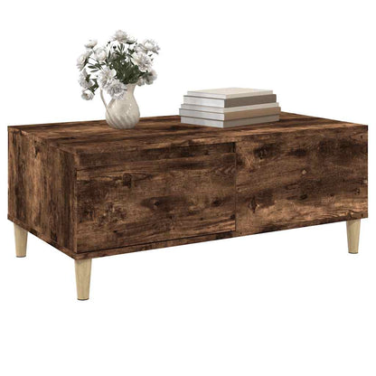Coffee Table Smoked Oak 90x50x36.5 cm Engineered Wood