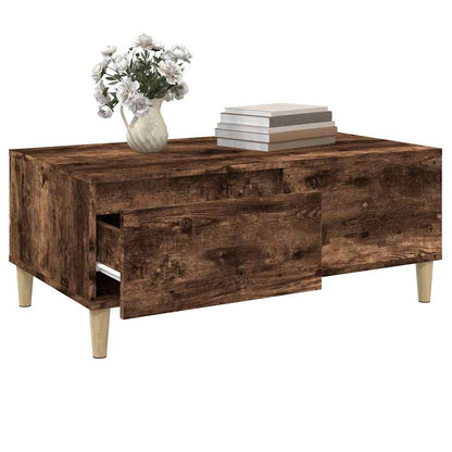 Coffee Table Smoked Oak 90x50x36,5 cm Engineered Wood