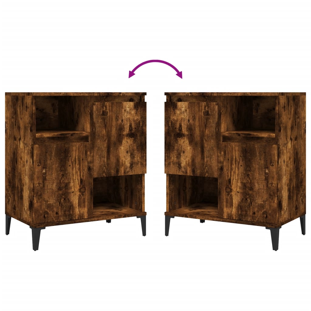 Sideboard Smoked Oak 60x35x70 cm Engineered Wood
