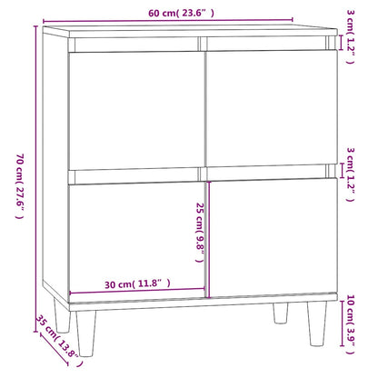 Sideboard Grey Sonoma 60x35x70 cm Engineered Wood