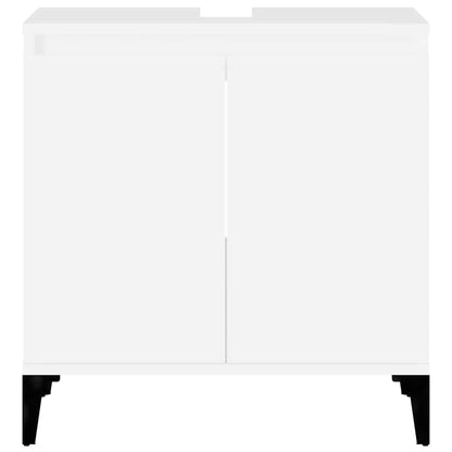 Sink Cabinet White 58x33x60 cm Engineered Wood