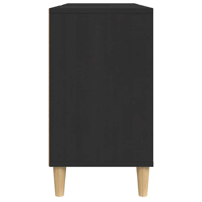 Sink Cabinet Black 80x33x60 cm Engineered Wood