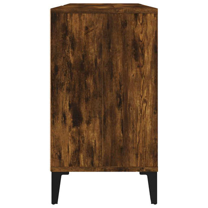 Sink Cabinet Smoked Oak 80x33x60 cm Engineered Wood