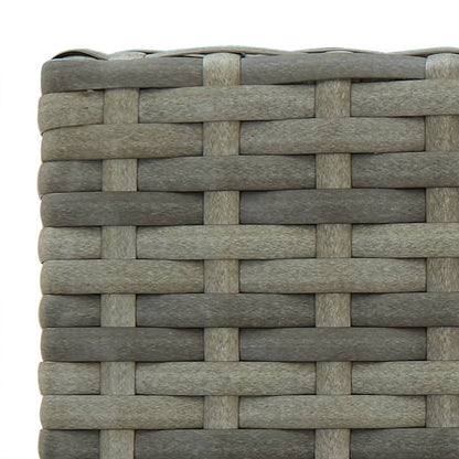 Bar Stools 2 pcs Grey Poly Rattan