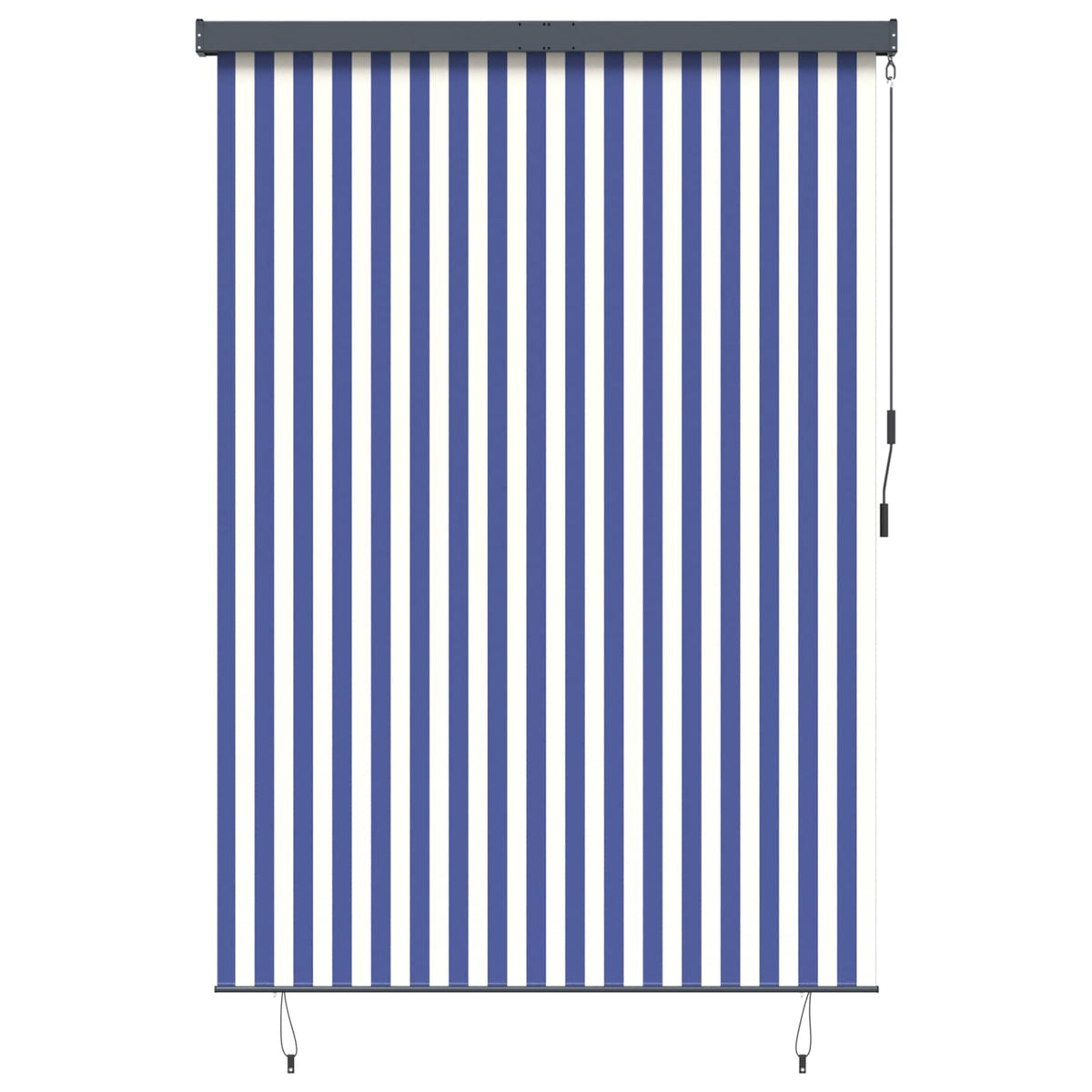 Roller Blind Blue and White 180 x 250 cm Fabric and Aluminum