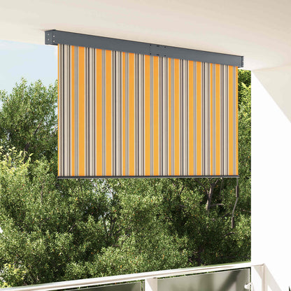 Roller Blind Yellow and Blue 180 x 250 cm Fabric and Aluminum
