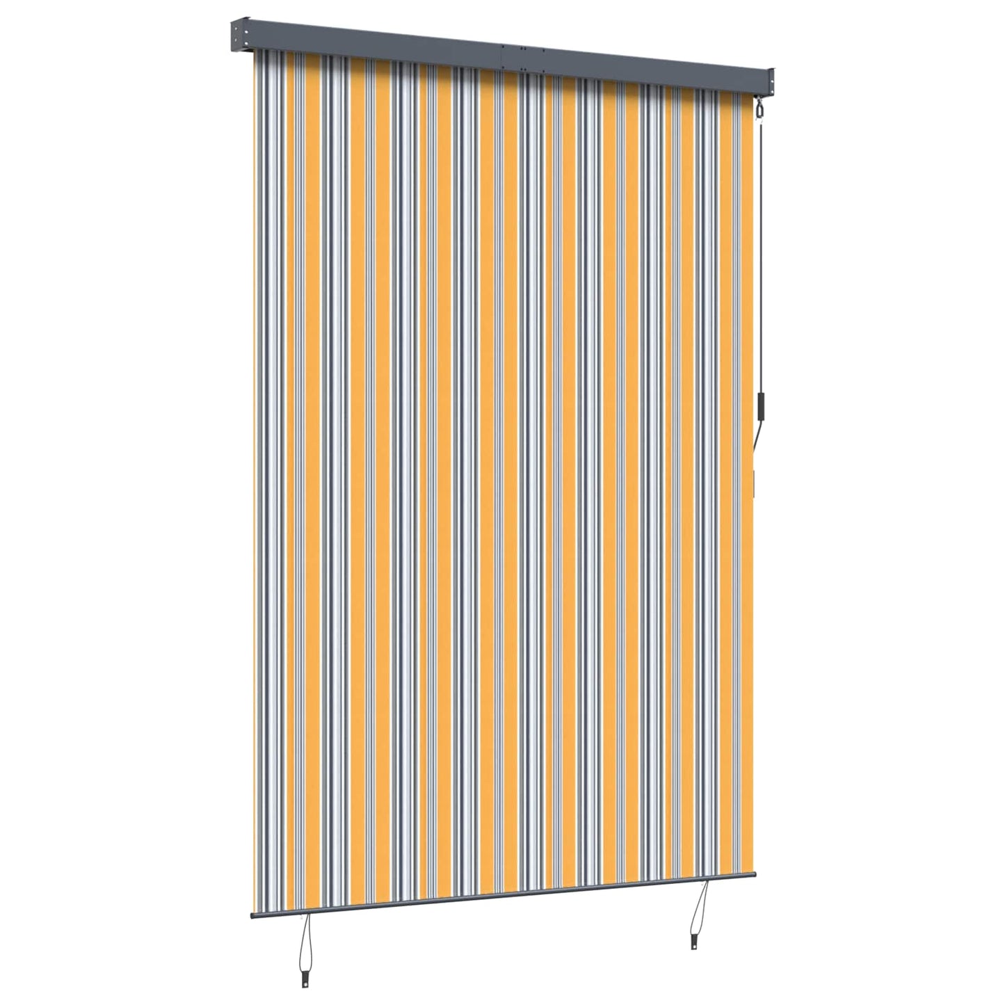 Roller Blind Yellow and Blue 180 x 250 cm Fabric and Aluminum