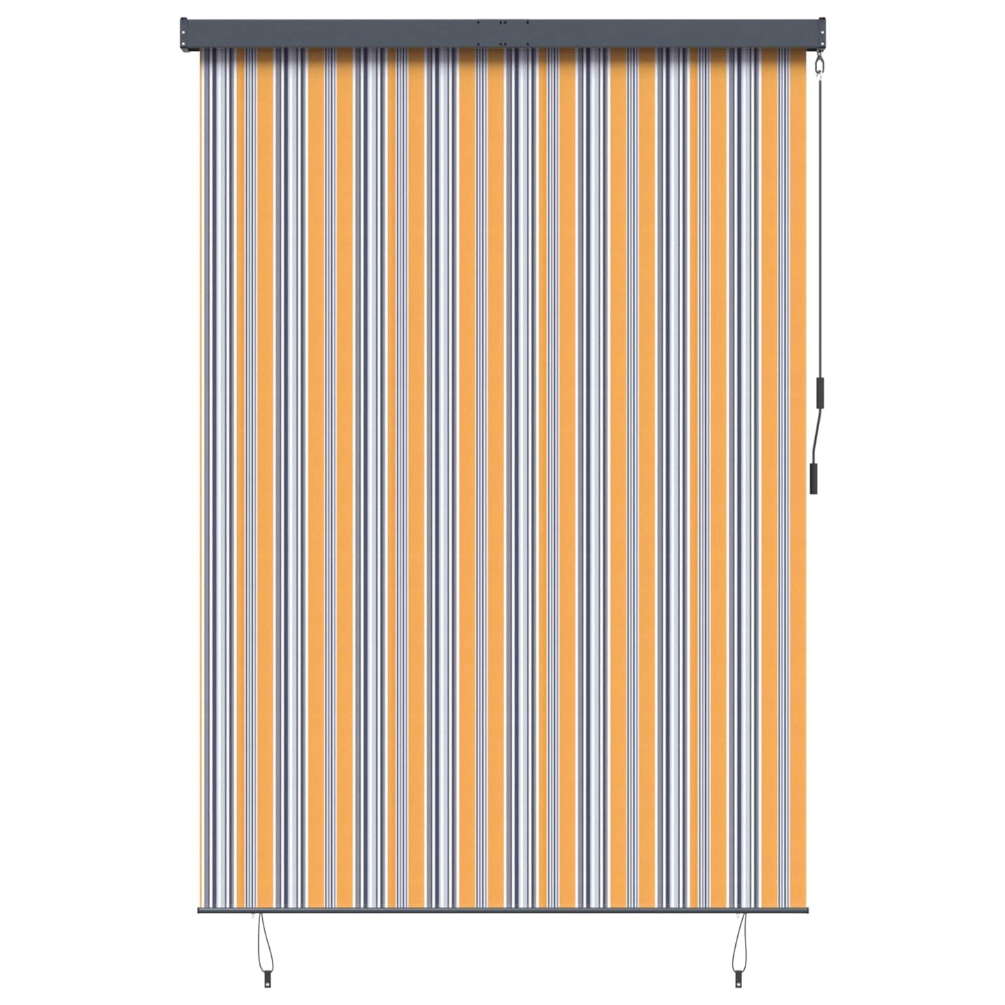 Roller Blind Yellow and Blue 180 x 250 cm Fabric and Aluminum