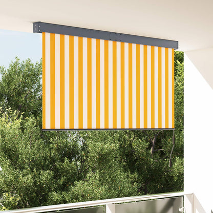Roller Blind White and Orange 180 x 250 cm Fabric and Aluminum