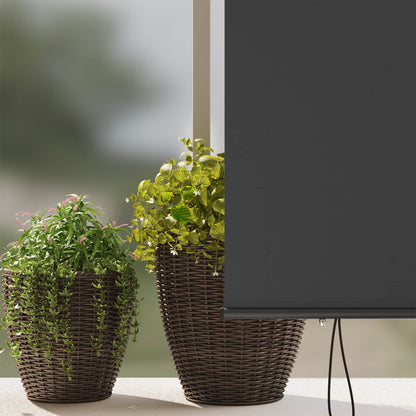 Roller Blind Anthracite 180 x 250 cm Fabric and Aluminum