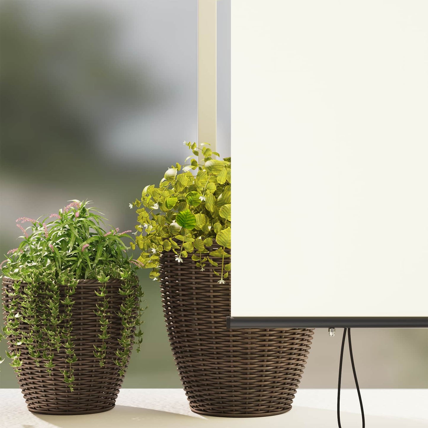 Roller Blind Cream 180 x 250 cm Fabric and Aluminum