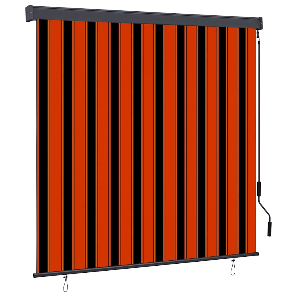 Roller Blind Orange and Brown 180 x 250 cm Fabric and Aluminum
