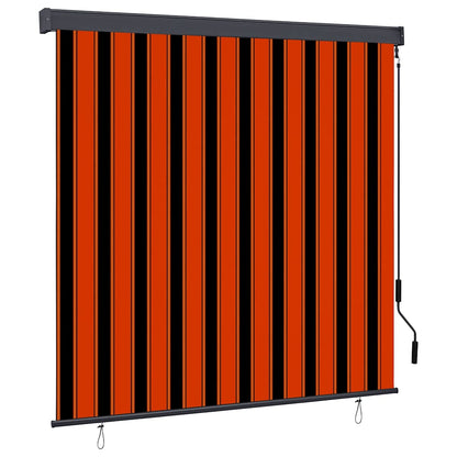 Roller Blind Orange and Brown 180 x 250 cm Fabric and Aluminum