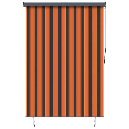 Roller Blind Orange and Brown 180 x 250 cm Fabric and Aluminum