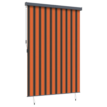 Roller Blind Orange and Brown 180 x 250 cm Fabric and Aluminum