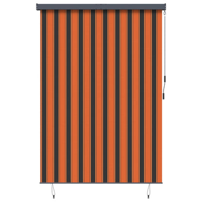 Roller Blind Orange and Brown 180 x 250 cm Fabric and Aluminum