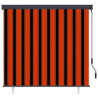 Roller Blind Orange and Brown 180 x 250 cm Fabric and Aluminum