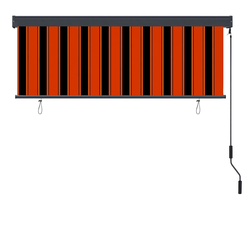 Roller Blind Orange and Brown 180 x 250 cm Fabric and Aluminum