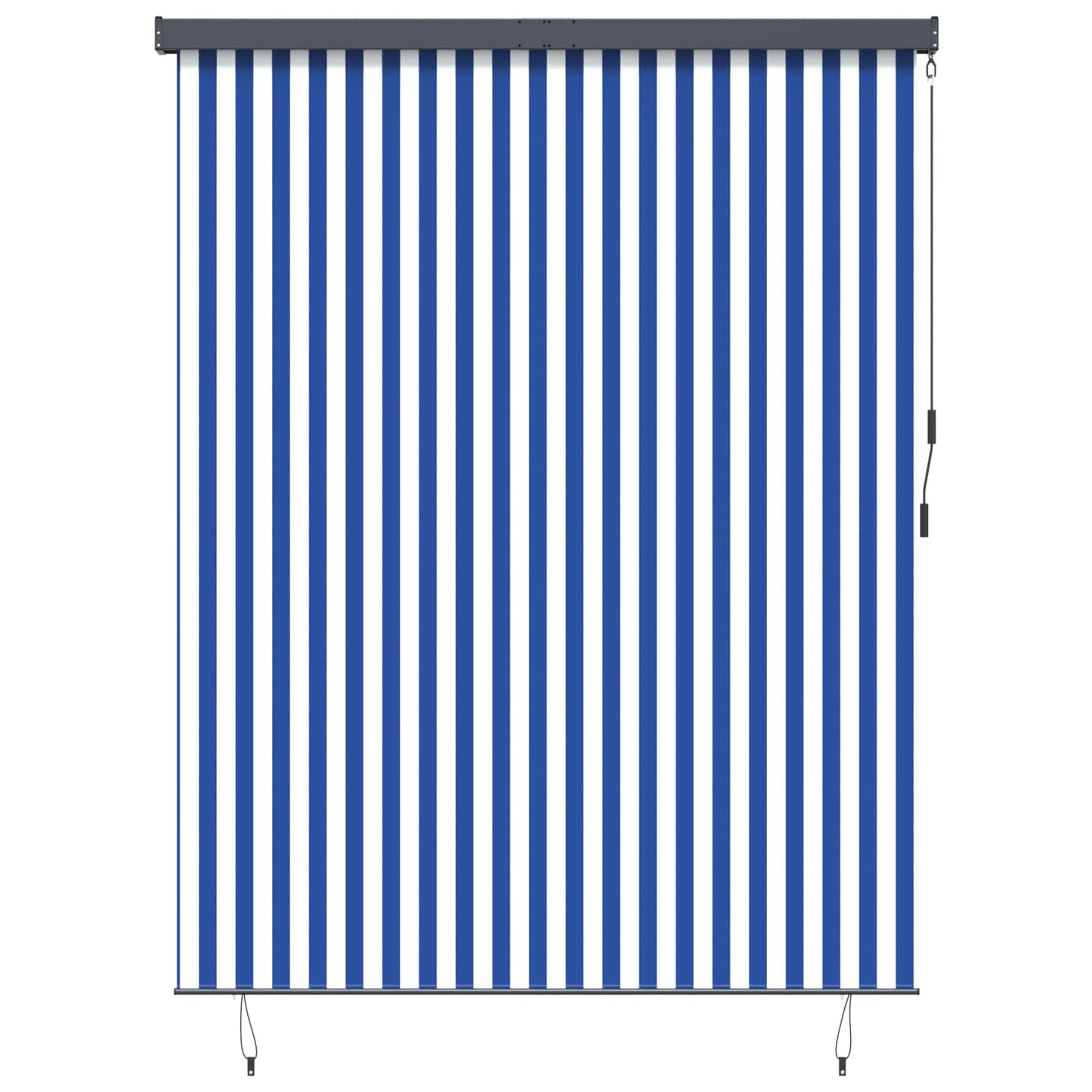 Roller Blind Blue and White 200 x 250 cm Fabric and Aluminum