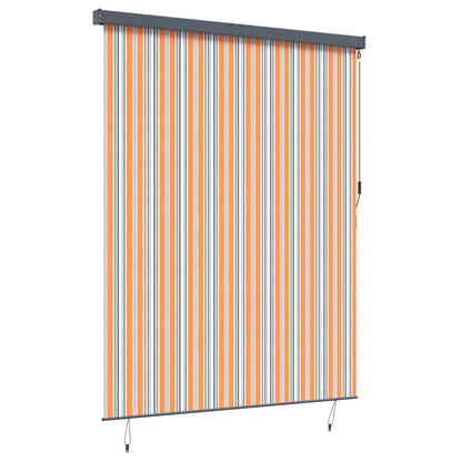 Roller Blind Yellow and Blue 200 x 250 cm Fabric and Aluminum