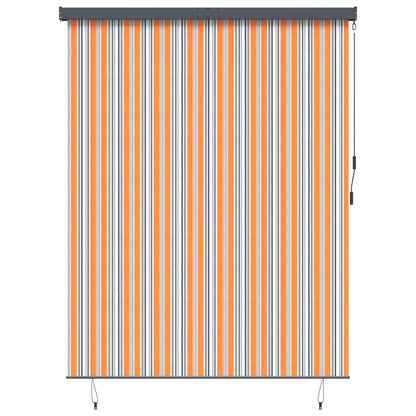 Roller Blind Yellow and Blue 200 x 250 cm Fabric and Aluminum