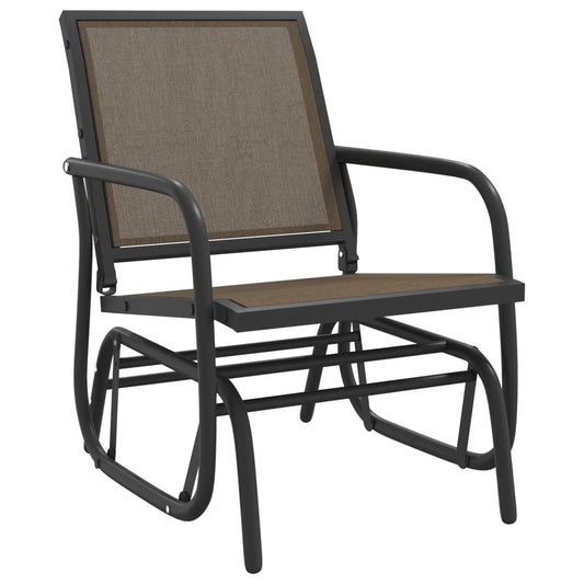 Garden Glider Chair Brown 61x76x87 cm Textilene&Steel