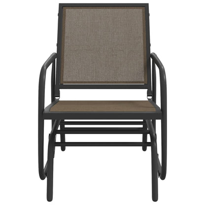 Garden Glider Chair Brown 61x76x87 cm Textilene&Steel