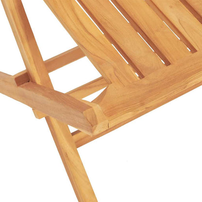 Folding Garden Chair | Set of 2 | Teak | Solid Teak Wood | Medium