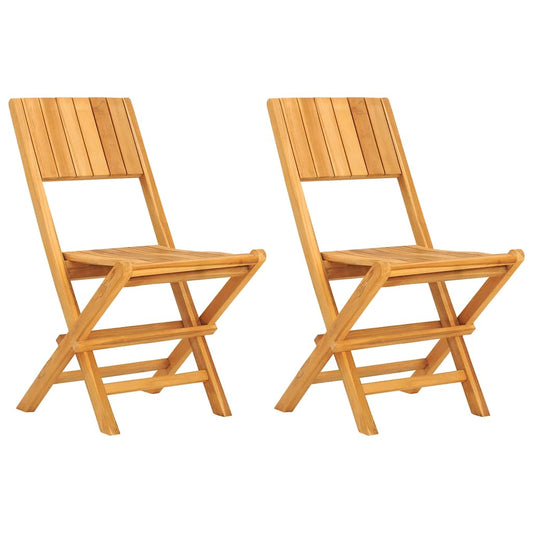 Folding Garden Chair | Set of 2 | Teak | Solid Teak Wood | Regular