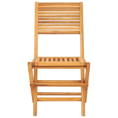 Folding Garden Chair | Set of 2 | Natural Wood | Solid Teak Wood | Medium