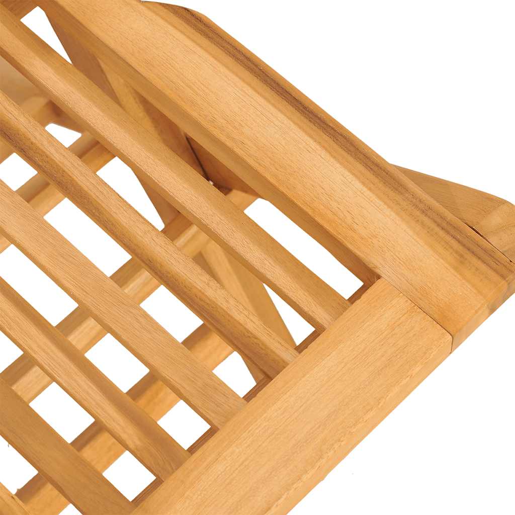 Folding Garden Chair | Set of 2 | Natural Wood | Solid Teak Wood | Medium