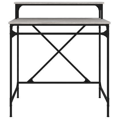 Desk Grey Sonoma 80x50x90 cm Engineered Wood and Iron