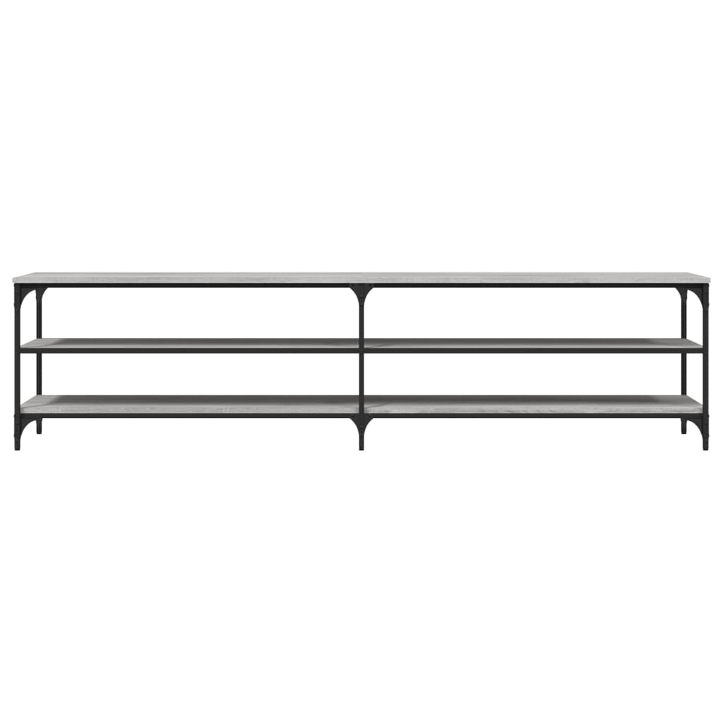 TV Cabinet Grey Sonoma 200x30x50 cm Engineered Wood and Metal