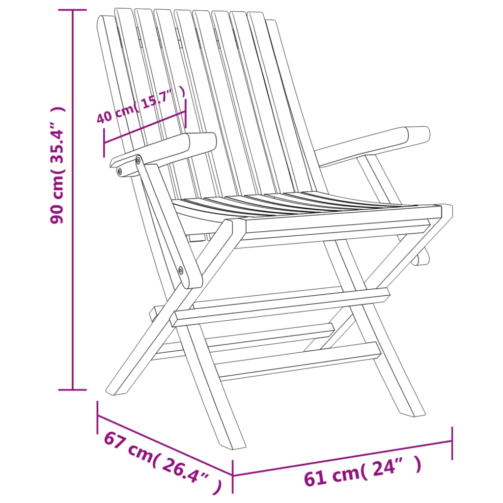 Garden Dining Set | Natural Teak | Solid Teak Wood | Regular | Foldable