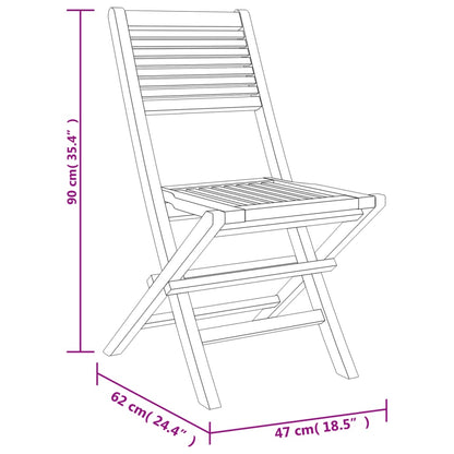 Garden Dining Set | Natural Teak | Teak wood | Medium |  Foldable