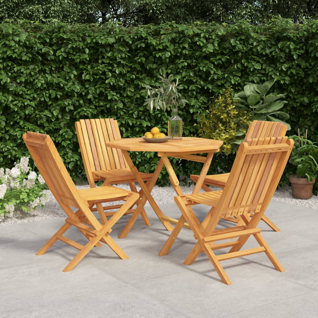 Garden Dining Set | Natural Wood | Solid teak wood | Medium | Foldable