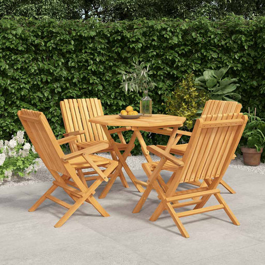 Garden Dining Set | Natural wooden colour | Solid teak wood | Medium