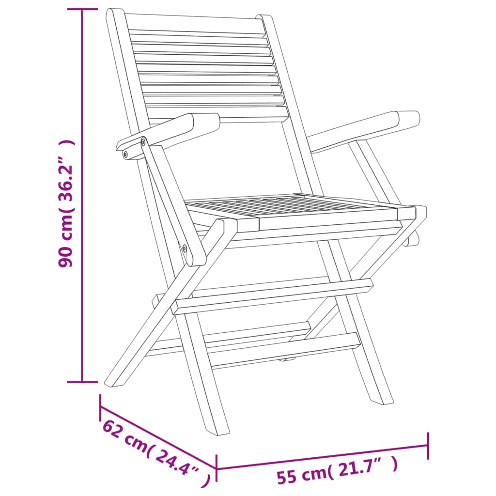 Garden Dining Set | Teak | Solid teak wood | Small | Foldable