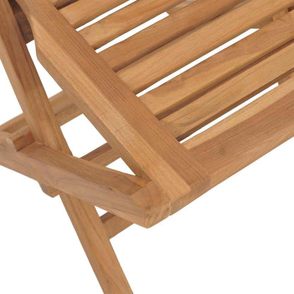 5 Piece Garden Dining Set Solid Wood Teak
