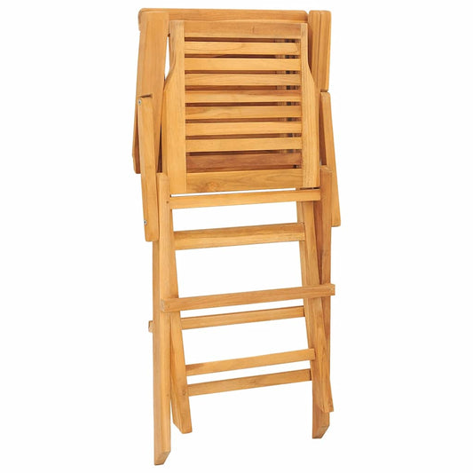 Folding Garden Chair | Set of 4 | Natural Teak | Solid Teak Wood