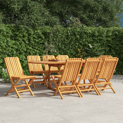 Folding Garden Chair | Set of 8 | Teak | Solid teak wood | Standard