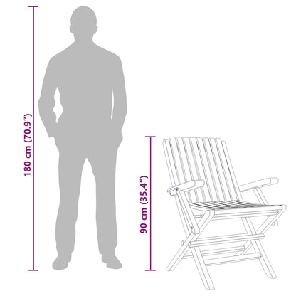 Folding Chairs 4 pcs 61x67x90 cm Solid Wood Teak