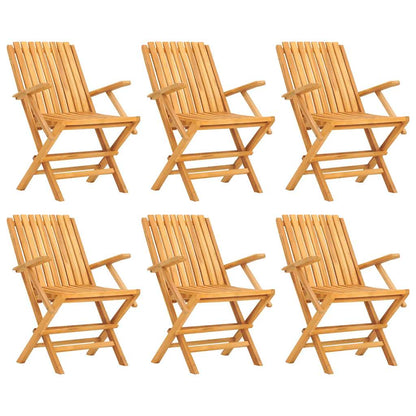 Folding Chairs 6 pcs 61x67x90 cm Solid Wood Teak