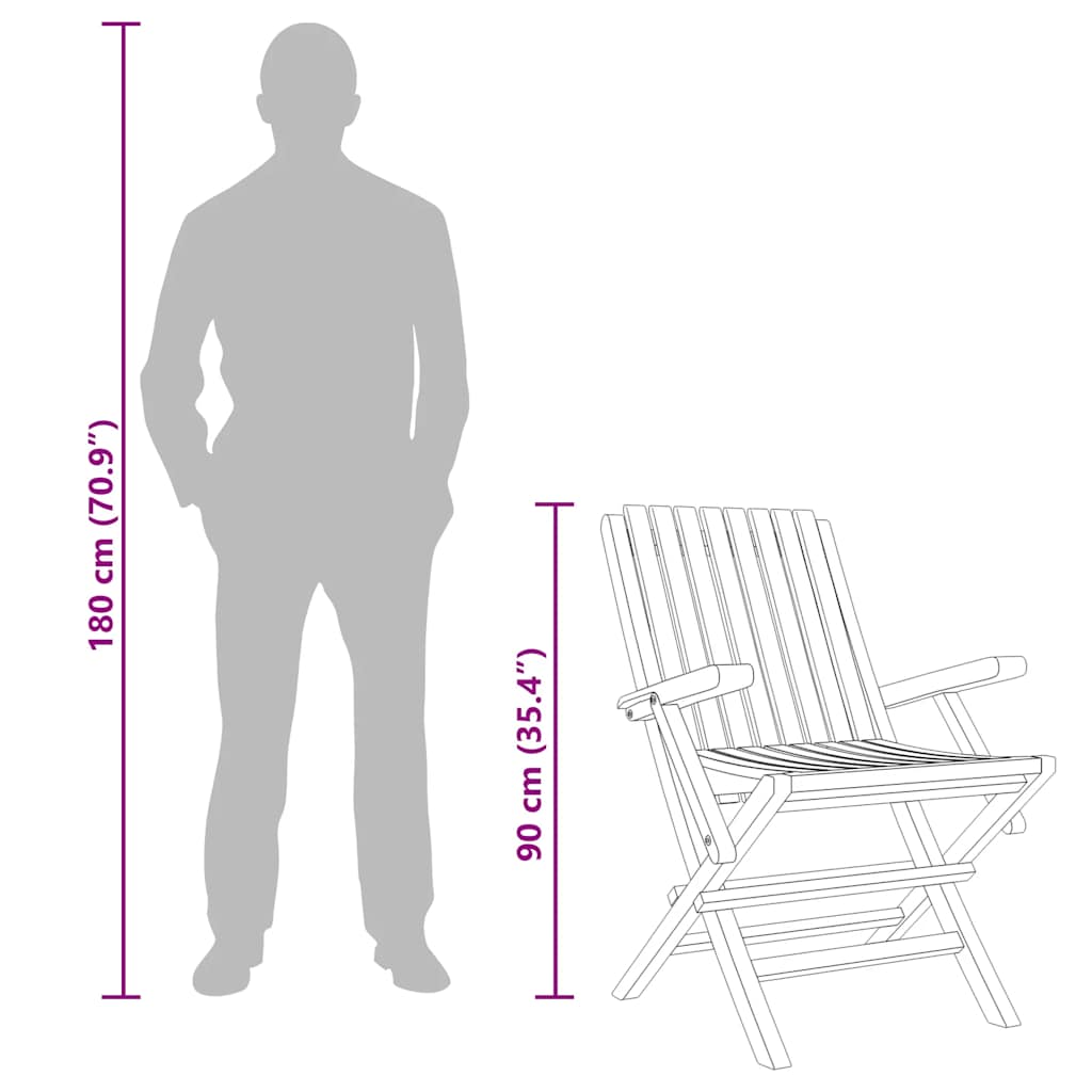 Folding Chairs 8 pcs 61x67x90 cm Solid Wood Teak