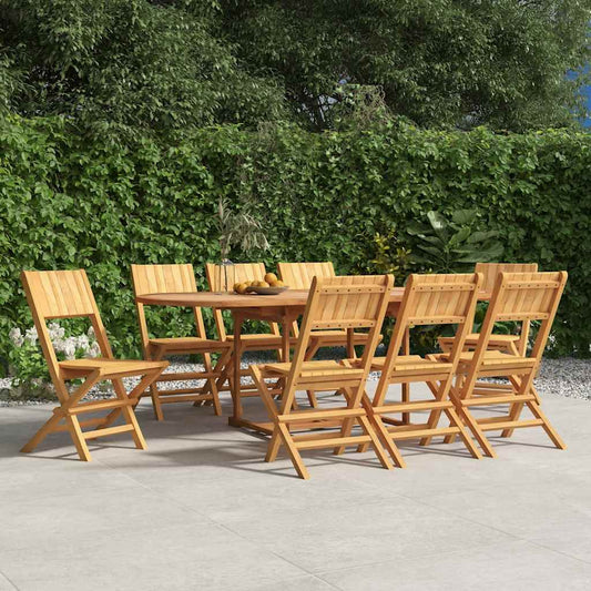 Folding Garden Chair | Set of 8 | Teak | Solid teak wood | Standard