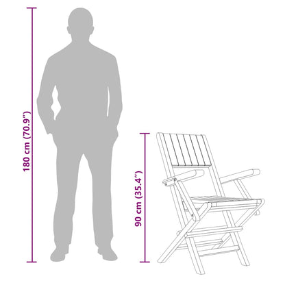 Folding Chairs 4 pcs 55x61x90 cm Solid Wood Teak