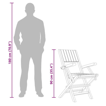 Folding Chairs 4 pcs 55x61x90 cm Solid Wood Teak