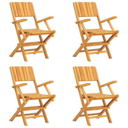Folding Chairs 4 pcs 55x61x90 cm Solid Wood Teak