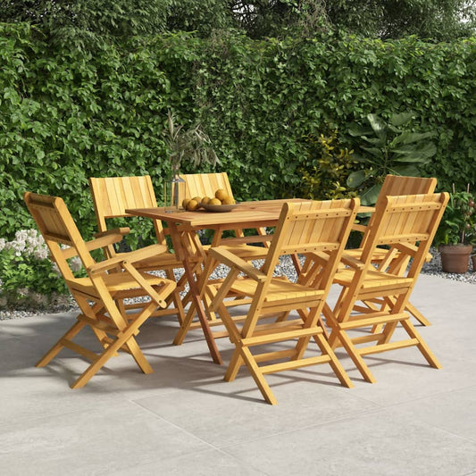Folding Garden Chair | Set of 6 | Teak | Solid Teak Wood | Standard