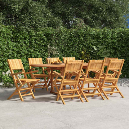 Folding Garden Chair | Set of 8 | Teak | Solid teak wood | Standard